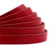 DQ leather flat 5mm Cranberry red